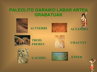 PALEOLITO GARAIKO LABAR ARTEA GRABATUAK TROIS FRERES   LAUSSEL   ALTAMIRA   ALTXERRI   CHAUVET   ENFER   