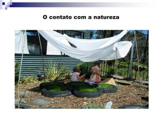 O contato com a natureza
 