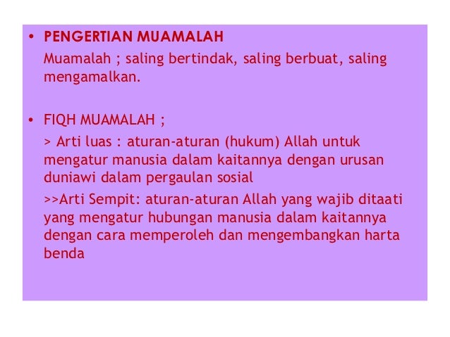 1. pengertian f.muamalah