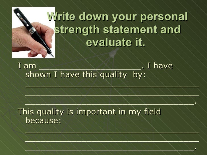 personal strengths