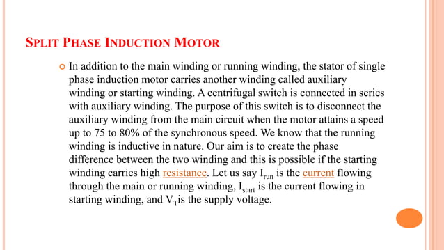 1 phase induction motor | PPTX
