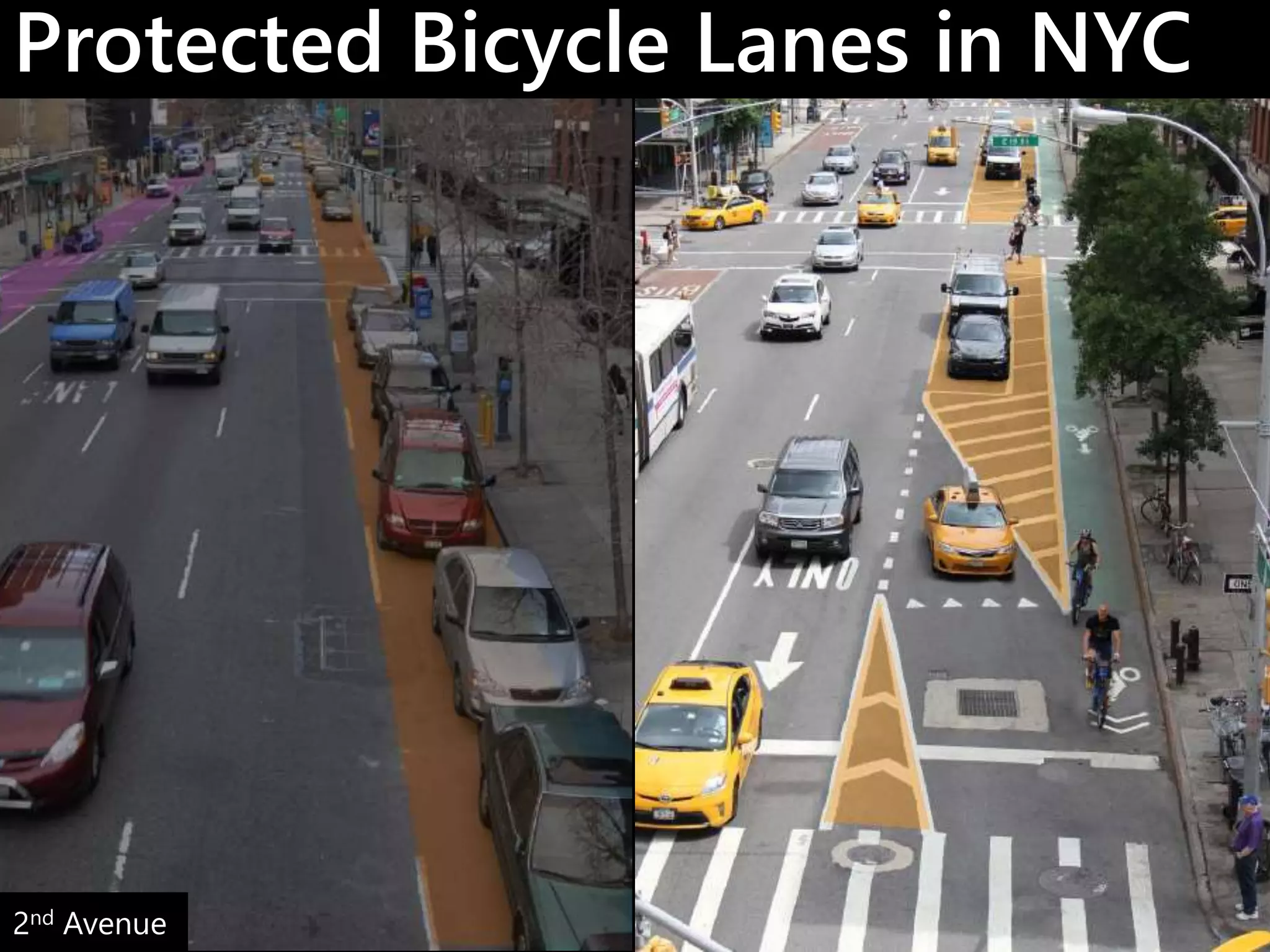 Protected Bicycle Lanes in NYC 
2nd Avenue 
 