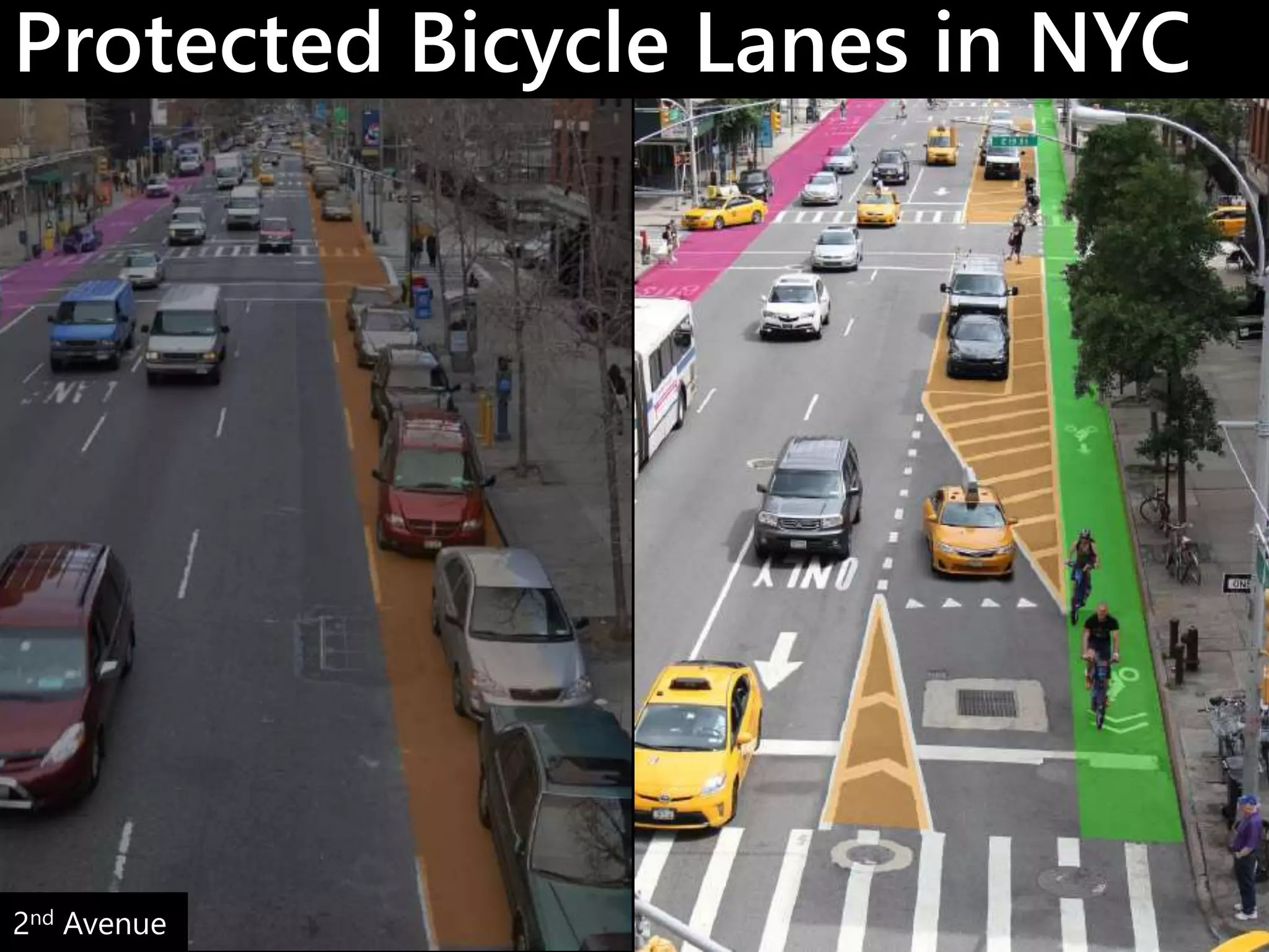 Protected Bicycle Lanes in NYC 
2nd Avenue 
 
