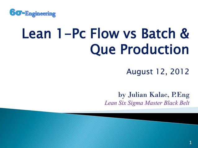 1 piece flow training | PDF