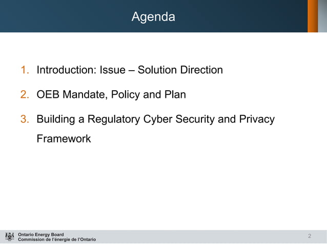 OEB Cyber Security Framework | PPT