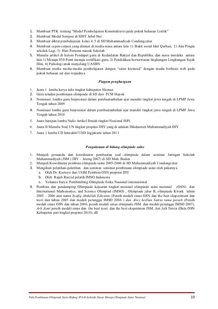 1. pola pembinaan olimpiade sains nasional buku