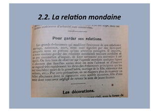 2.2.	
  La	
  relaAon	
  mondaine	
  
 