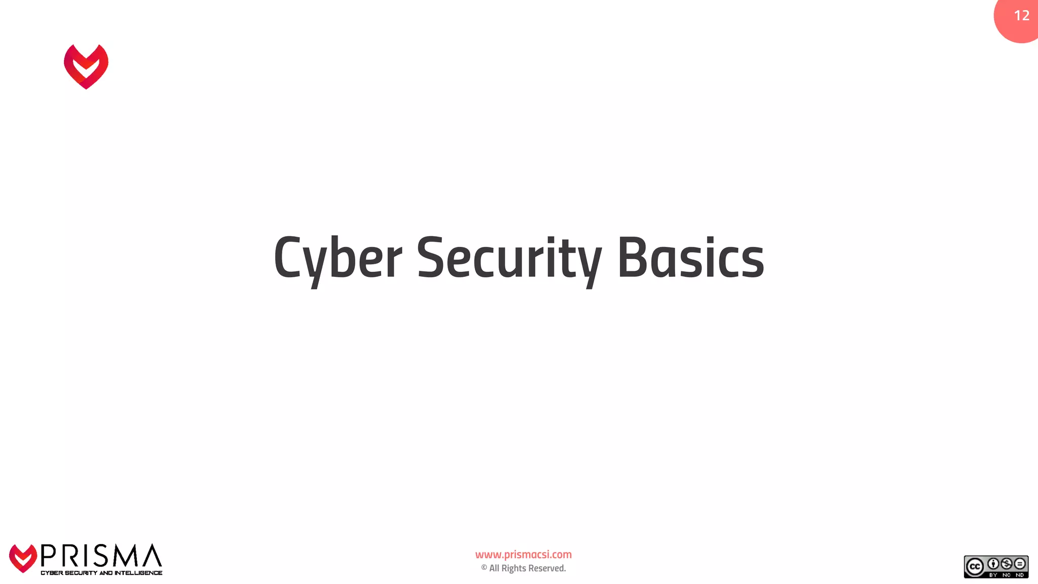 www.prismacsi.com
© All Rights Reserved.
1212
Cyber Security Basics
 