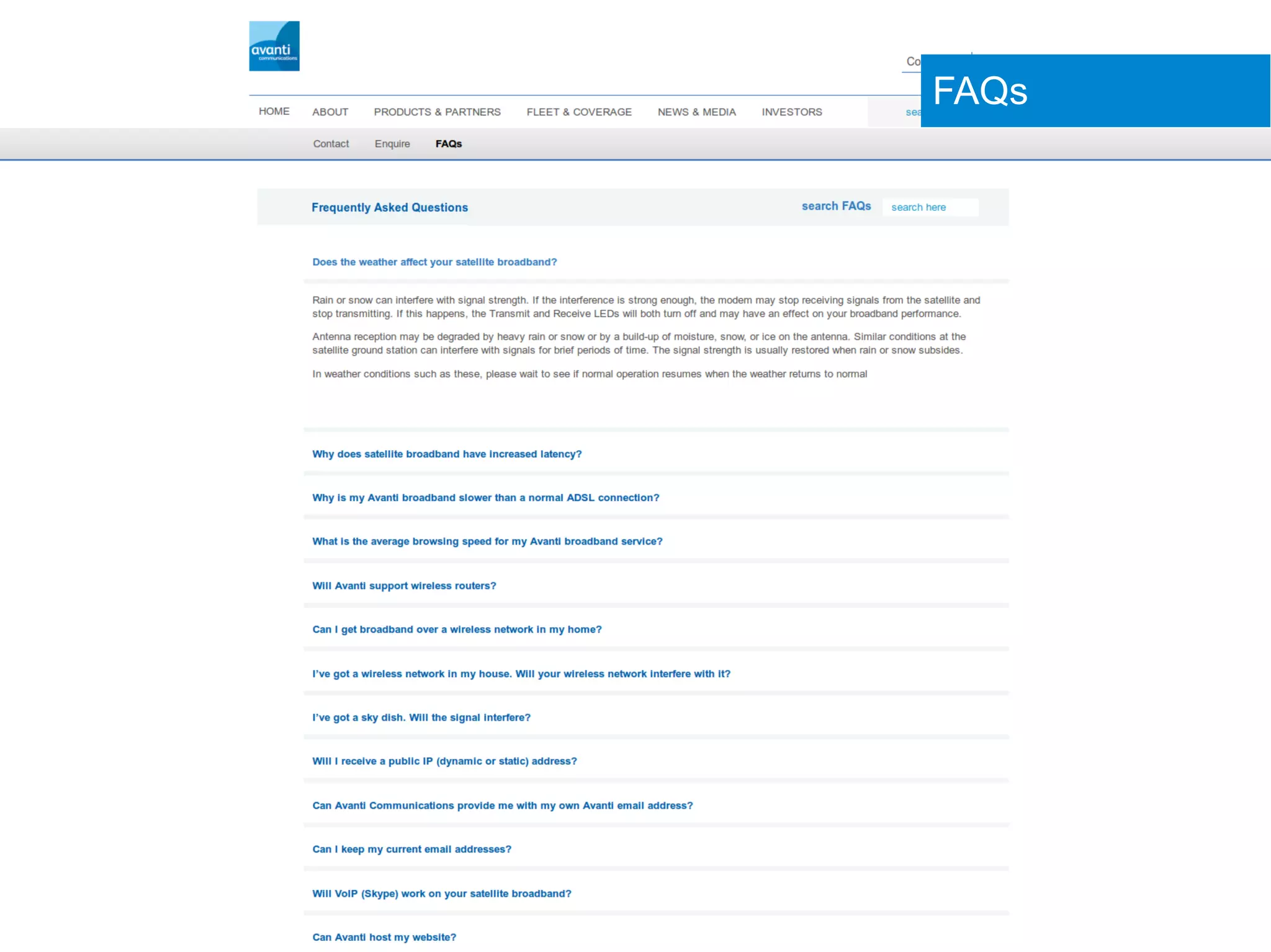 FAQs
Aplicacions
 