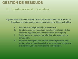 PresentacióN De Los ResíDuos