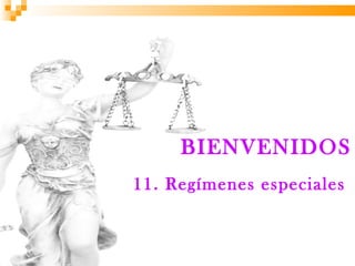 BIENVENIDOS
11. Regímenes especiales
 