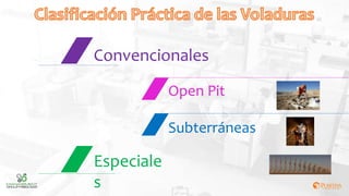 Convencionales
Especiale
s
Open Pit
Subterráneas
 