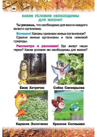 Природоведение: учебник для 1-го класса (русский язык обучения), Автор: И.В. Грущинская Видавництво: Київ, Освіта, 2012 рік