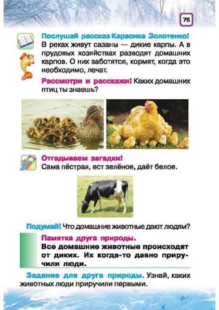 Природоведение: учебник для 1-го класса (русский язык обучения), Автор: И.В. Грущинская Видавництво: Київ, Освіта, 2012 рік