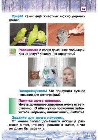 Природоведение: учебник для 1-го класса (русский язык обучения), Автор: И.В. Грущинская Видавництво: Київ, Освіта, 2012 рік