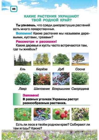 Природоведение: учебник для 1-го класса (русский язык обучения), Автор: И.В. Грущинская Видавництво: Київ, Освіта, 2012 рік