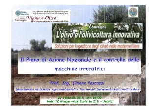 Pascuzzi "L'olivo e l'olivicoltura innovativa" 2015