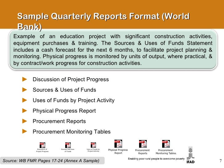 quarterly report formats