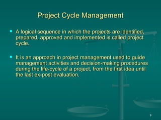 1 project & project cycle management | PPT
