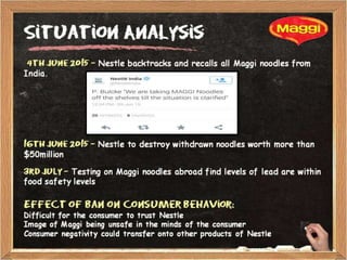 PR Strategy for Ban on Maggi