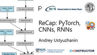 ReCap: PyTorch,
CNNs, RNNs
Andrey Ustyuzhanin
Andrey Ustyuzhanin 1
 