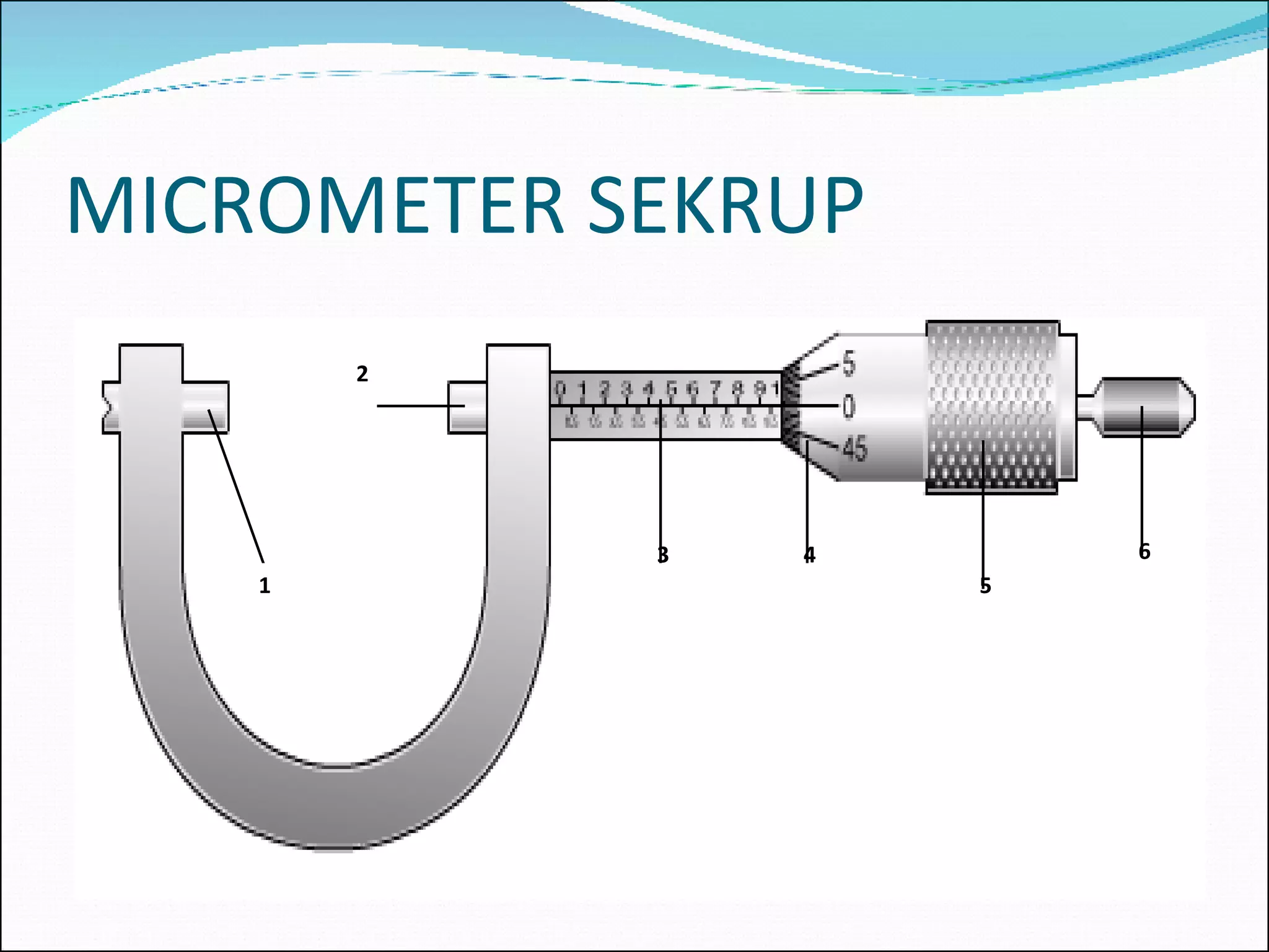 MICROMETER SEKRUP 1 2 3 4 5 6 