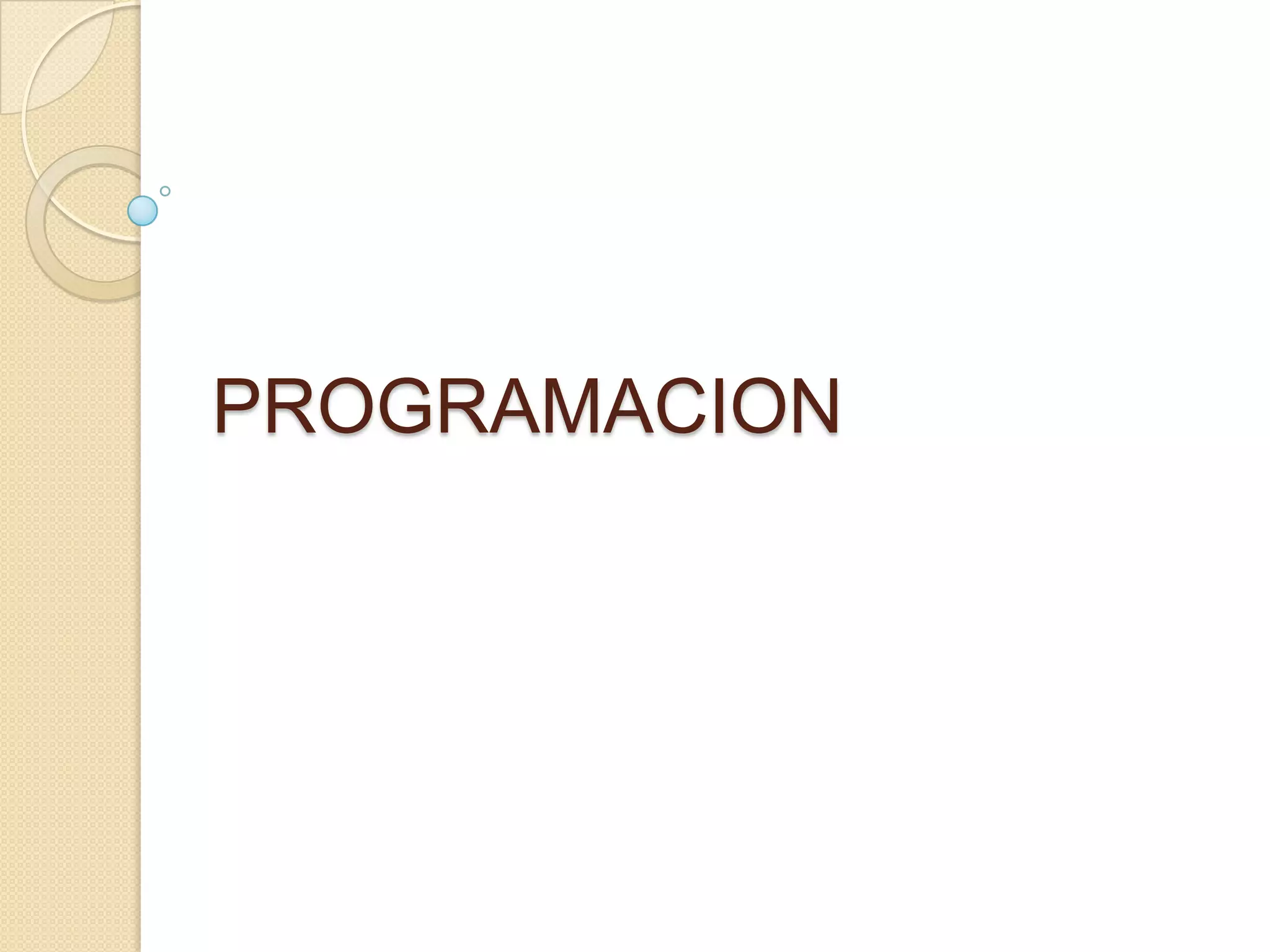 PROGRAMACION
 
