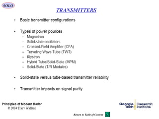 SOLO
TRANSMITTERS
Return to Table of Content
 