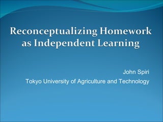 John Spiri Tokyo University of Agriculture and Technology 