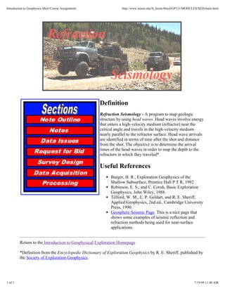 1 refraction seismology 1-16 | PDF