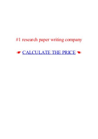 #1 research paper writing company
☛ CALCULATE THE PRICE ☚
 