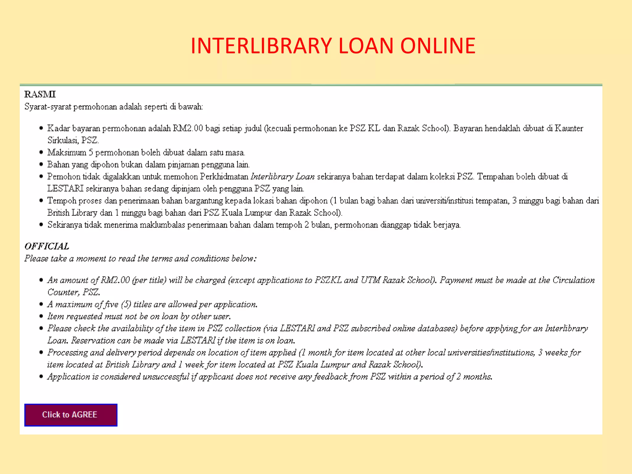 INTERLIBRARY LOAN ONLINE
 