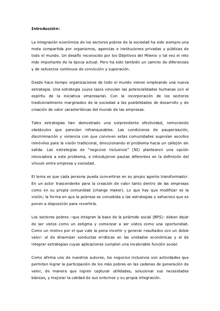 resumen ejecutivo libro base de la pirmide