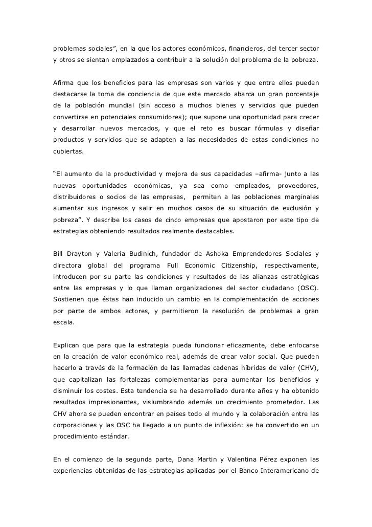 Ejemplo De Un Resumen De Un Libro - Resumen Ejecutivo Libro Base De La Pirmide 3 728 