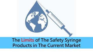 The Limits of The Safety Syringe
Products in The Current Market
 