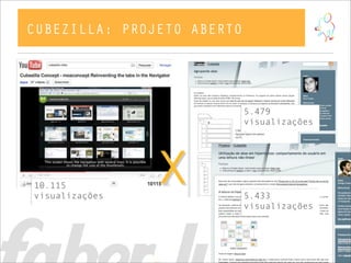 CUBEZILLA: PROJETO ABERTO




                            5.479
                            visualizações




10.115
visualizações
                X           5.433
                            visualizações
 