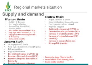 Regional markets situation
Supply and demand
Western Basin
• Stability  Increase
• Very good production
• Regional flow f...