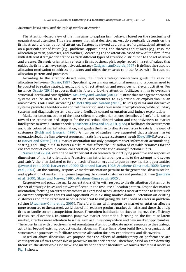 Research Proposal Essay Paper Essay Writing also English Essay Sample Organizational Ambidexterity Market Orientation And Rm Performance Essays On English Language