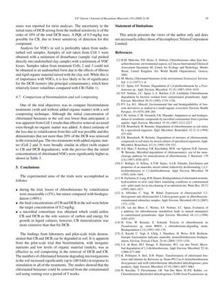 Ex-situ Bioremediation of Chlorobenzenes in Soil | PDF