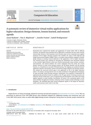 A systematic review of immersive virtual reality applications for ...