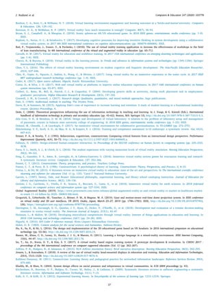 Virtual Topic Review A systematic review of immersive virtual reality applications for ...