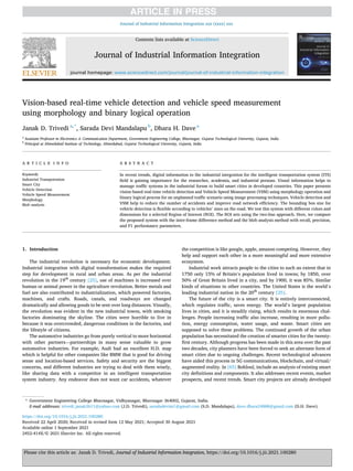 Vision-based real-time vehicle detection and vehicle speed measurement ...