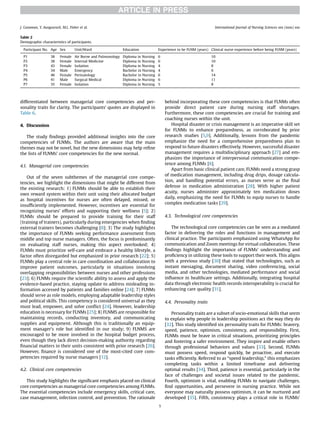 Refining Core Competencies of First-Line Nurse Managers in Post ...