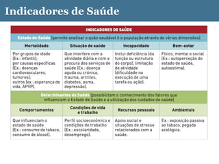 Indicadores de Saúde
 
