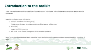 Learning tools for more inclusive participatory processes 
