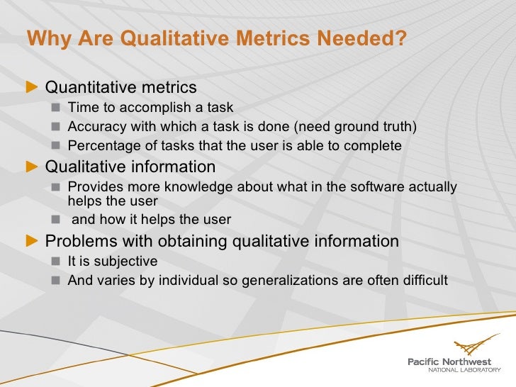 Developing Qualitative Metrics for Visual Analytic Environments