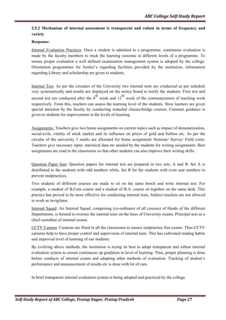 1 self study report of abc college , pratap nagar, pratap pradesh qlm ...
