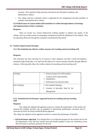 1 self study report of abc college , pratap nagar, pratap pradesh qlm ...