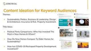 Content Ideation for Keyword Audiences
Themes:
● Sustainability, Politics, Business & Leadership, Design
& Architecture, I...