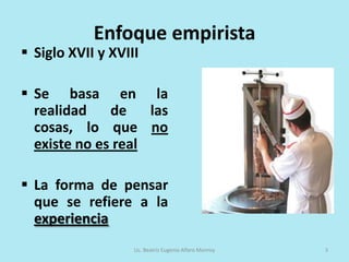 Enfoque empiristaSiglo XVII y XVIII